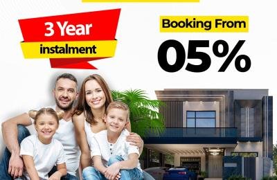 installments 10-Marla House For Sale Sector B1 in DHA Multan Booking Only 5% Start